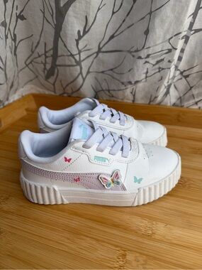 Puma Kids' White & Light Purple Butterfly Sneakers